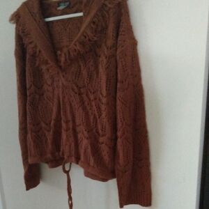 VENUS Rust V-Neck Sweater